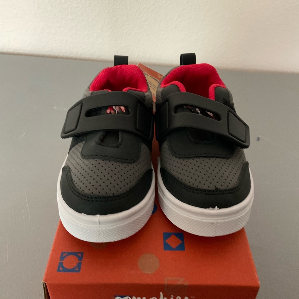 Kids Black and Pink Shoes